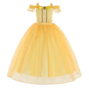 Elegant Prom Party Belle Dresses Girls Sleeping Beauty Princess Aurora Costume Toddler Princess Dress