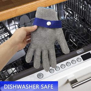 Gants de cuisine anti-coupure A9 en maille d'acier inoxydable, gants de sécurité en métal pour couper la viande, la mandoline et décortiquer les huîtres - Product Image 6