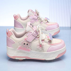 Chaussures décontractées pour filles, style chunky, avec dessins animés, doublure en mesh respirant, semelle souple, pour enfants de 4 à 6 ans - Product Image 2