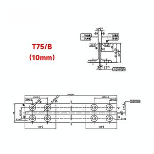 Thang Máy thang máy phụ tùng phụ kiện thép thang máy hướng dẫn đường sắt liên kết t Hệ thống rỗng Kích thước <span class=keywords><strong>T70</strong></span> T75 T89 T90 thừa kế thương hiệu - Product Image 4