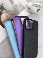 Nouvelle coque de téléphone portable en TPU souple populaire à motif litchi pour 17 Pro Max Coque arrière de téléphone portable