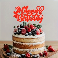 Décoration de gâteau d'anniversaire scintillante, décoration de gâteau d'anniversaire faite à la main, fournitures pour fête d'anniversaire/anniversaire