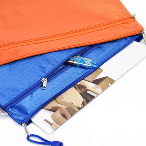 Custom Logo A4 Double Layer <strong>Document</strong> Bag Waterproof Canvas Storage <strong>Pouch</strong> for Home Office or School <strong>Travel</strong> - Product Image 5