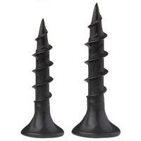 Vis à tête trompette noires pour cloisons sèches, pour bois, à tête Phillips, filetage grossier, classe 4.8, système métrique, en acier, finition zinguée