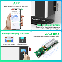 Système de stockage d'énergie solaire domestique 5KW/6.5KW tout-en-un avec batterie au lithium LiFePO4 48V 100AH 200AH 228Ah BYD 10KWH 5KWH