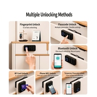 Serrure de tiroir intelligente Tuya à empreinte digitale, avec application et Bluetooth, pour armoire de bureau, meuble de rangement et penderie