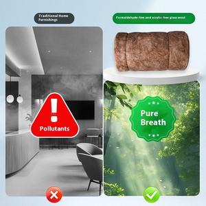 유리 섬유 단열 열 친환경 A1 벽 및 천장 흡음용 방화 다크 브라운 유리 울 담요 - Product Image 4