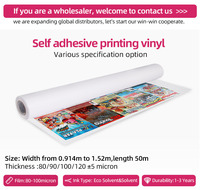 Rollo de Vinilo Adhesivo Imprimible de PVC de 140g de Fabricante Chino para Pósters y Calcomanías