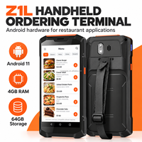 Terminal de commande de restaurant portable Z1L Android 11, 4 Go de RAM, 64 Go de stockage, écran tactile 5,99 pouces, PDA