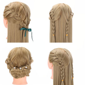 Tête de Mannequin avec Cheveux de 75cm, 30 Pouces, Poupées Synthétiques, Coiffure, Entraînement, Coiffure - Product Image 5