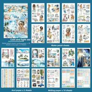 JAI IMAN 20 hojas personalizables figuras <span class=keywords><strong>de</strong></span> hielo y nieve <span class=keywords><strong>libro</strong></span> <span class=keywords><strong>de</strong></span> pegatinas troqueladas decorativas para suministros <span class=keywords><strong>de</strong></span> colección <span class=keywords><strong>de</strong></span> recortes - Product Image 3