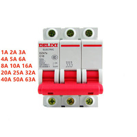 Disjoncteur miniature Delixi DZ47-125 1P 2P 3P 4P 63A 80A 100A 125A, interrupteur d'air, distribution solaire photovoltaïque, rail DIN MCB