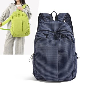 Custom Logo Geometric Pattern Multi Functional Waterproof Oxford Zipper Closure Lightweight <b>Backpack</b> Casual <b>Student</b> Daypack - Product Image 1