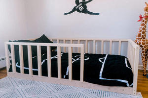 <span class=keywords><strong>Cama</strong></span> <span class=keywords><strong>Montessori</strong></span> de Madera Maciza Natural de Fábrica, <span class=keywords><strong>Cama</strong></span> de Piso para Dormitorio, Apartamento, Casa de Campo, Estructura de <span class=keywords><strong>Cama</strong></span> <span class=keywords><strong>Doble</strong></span> Resistente, <span class=keywords><strong>Cama</strong></span> para Niños - Product Image 3
