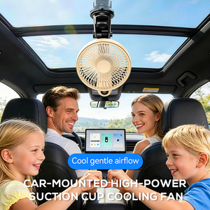 Ventilador de Coche Silencioso Pluska G16 con Ventosa 2 en 1, Recargable de 3600mAh, Ventilador de Mano Desmontable de 199 Velocidades para Salpicadero, Parabrisas y SUV - Product Image 2