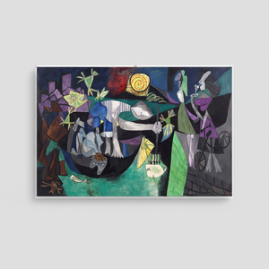 Cuadro Decorativo en Lienzo con Marco Transparente de Picasso 'Pesca Nocturna en Antibes' - Product Image 2