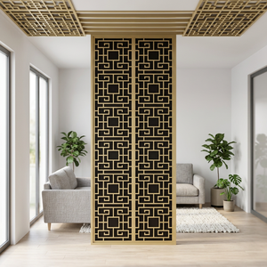 Panneau de séparation de pièce moderne en aluminium anti-corrosion, design motif arbre, surface anodisée pour l'intérieur du salon - Product Image 2