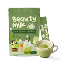 Mélange de poudre de lait pour boisson beauté à l'astaxanthine, 6 saveurs, 18g, 10 sachets, saveur fraise, formule alimentaire