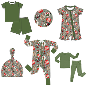 รอมเปอร์เด็กผ้าไผ่สแปนเด็กซ์แขนยาวพิมพ์ลายแบบปรับแต่งได้ชุดชิ้นเดียวมีซิปปิดชุดนอนได้รับการรับรองจาก CPC - Product Image 2