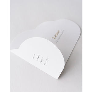 Nombre e iconos personalizados con la lámina de datos de nacimiento Estampado en forma de nube Tarjetas de felicitación Tarjetas de invitación de cumpleaños para niños - Product Image 4