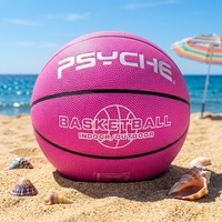 Ballon de football PSYCHE officiel, rose rouge, pour entraînement des jeunes, toucher doux, durable, hygroscopique, PU, intérieur/extérieur, taille 6, ballon de match, logo personnalisé pour l'école