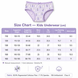Ropa Interior Antibacteriana para Niños, Calzoncillos de Viscosa 50S, Clase 10A, para Niñas y Niños, Ecológicos, Suaves y Ultrafinos, 110-160, OEM Personalizado - Product Image 6