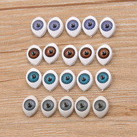 Globes oculaires ovales en plastique boutons oeil du diable marionnette de sécurité en peluche poupée accessoire de fabrication de bijoux