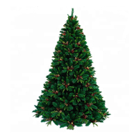 Sapin de Noël décoré de 4 à 7 pieds, décorations de Noël de qualité supérieure, sapin de Noël artificiel vert réaliste décoré avec une base robuste