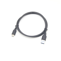 PD65W USB tipo C a USB 3,0 Cable negro Pvc Cable estándar personalizado 3a Cable Usb móvil de carga rápida Stock Rohs