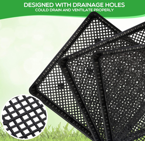 Vassoi per gocciolamento quadrati in plastica leggera e resistente materiale per piante da esterno/giardino Microgreens piantina idroponica - Product Image 4
