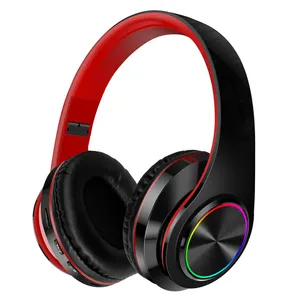B39 Wireless Headphones Portable Folding Headset MP3 Player LED Colorful Lights BT Headset