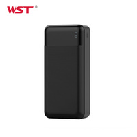 Batterie externe WST 30000 mAh, chargeur mobile certifié RoHS, grande capacité 30000 mAh, Guangzhou