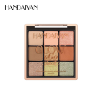 Palette HANDAIYAN 3-en-1 transfrontalière : Fard à paupières, blush et illuminateur multifonctionnel à trois couches