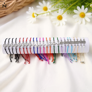 Braccialetto con Ancora in Acciaio Inossidabile, 24 Pezzi, Cordino Colorato Regolabile, Gioielli alla Moda per Donne e Ragazze - Product Image 3