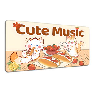 Nack Time Neko blotter-Kawaii core พื้นผิวการเล่นเกมที่แสนสบาย Kawaii แผ่นรอง80x30cm โต๊ะ - Product Image 3