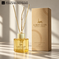 Bouteille en verre cylindrique de 120 ml avec bouchon à vis pour diffuseur de roseaux, flacon vide de luxe pour aromathérapie, emballage personnalisé pour parfum d'intérieur, vente en gros