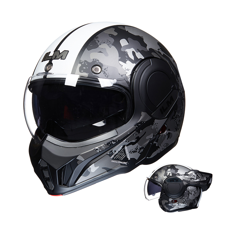 ILM-B707 Vintage Motorcycle Helmets - DOT Certified Quality