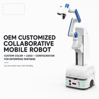 Robot mobile collaboratif Nova23kg AGV à 6 axes avec bras PLC, solutions OEM personnalisées pour l'automatisation d'usine et la manutention de l'acier inoxydable