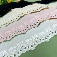 Fraise arc rose brodé coton dentelle garniture 6cm largeur tissu élastique jupe florale ourlet bricolage vêtements matériel pour la fête
