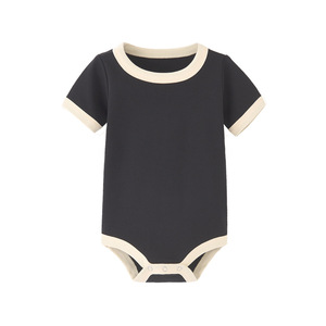 Newborn Romper Baby Clothes Solid Color One Piece Summer Baby Clothes Baby Clothing Wholesale - Product Image 3