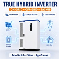 Système de stockage d'énergie solaire domestique, onduleur hybride, batterie LiFePO4, kit complet, unité d'alimentation de secours, panneaux en silicium monocristallin