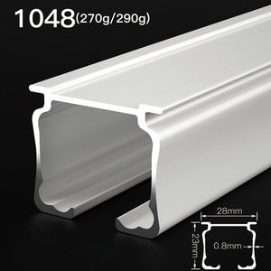 Rail de rideau à plis ondulés pour la décoration intérieure, en métal aluminium, avec accessoires de ruban et de glissières - Product Image 2