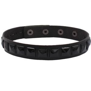 Collier ras du <span class=keywords><strong>cou</strong></span> en cuir clouté Skeleteen Biker - Bijoux gothique punk rock n roll, accessoires en cuir et métal, collier <span class=keywords><strong>de</strong></span> costume - Product Image 3