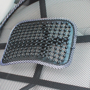 Soporte Lumbar en Forma de U, Malla de Seda de Hielo Negra, Transpirable, para Auto y Oficina - Product Image 2