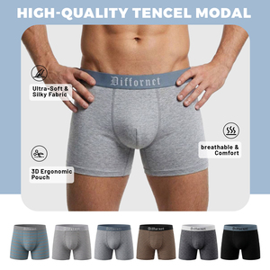 Ropa Interior Masculina <span class=keywords><strong>de</strong></span> Bambú <span class=keywords><strong>de</strong></span> <span class=keywords><strong>Marca</strong></span> Propia, Elástica, Antibacteriana, Cómoda para Uso Diario, Disponible en Diversos Tamaños para Venta al Por Mayor - Product Image 1
