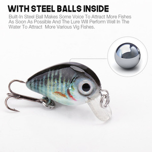 5 Pezzi/Scatola Esca Galleggiante 3cm 1.5g Crankbait per <span class=keywords><strong>Pesca</strong></span> in Profondità con <span class=keywords><strong>Ami</strong></span> <span class=keywords><strong>VMC</strong></span> Esca Artificiale Attrezzatura <span class=keywords><strong>da</strong></span> <span class=keywords><strong>Pesca</strong></span> - Product Image 3