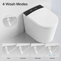 Inodoro Inteligente Moderno Empotrado en la Pared con Cisterna Oculta, Asiento con Calefacción y Limpieza con Agua Caliente para Baño de Villa