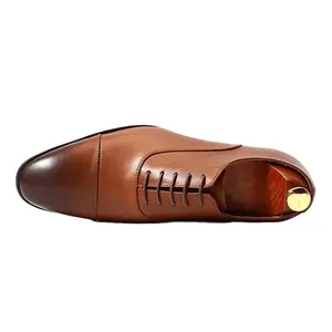 Zapatos de vestir de cuero genuino para hombre, calzado de vestir, italiano, a la moda, Popular, diseño personalizado