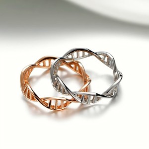 Gepersonaliseerde Holle Band <span class=keywords><strong>Ring</strong></span> Sieraden <span class=keywords><strong>Dna</strong></span> Patroon Silver Rose <span class=keywords><strong>Gold</strong></span> Plated Roestvrij Stalen <span class=keywords><strong>Ring</strong></span> Voor Vrouwen Meisjes Geschenken - Product Image 3