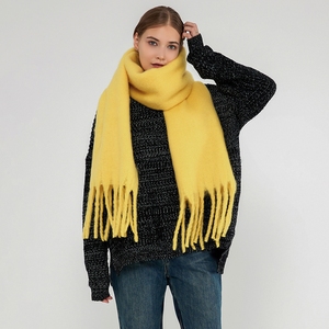 Bufanda Larga con Flecos de Color Sólido para Mujer, Cálida y Suave para el Invierno, Accesorio de Moda para Uso Diario, Chal Moderno para Viajes, Personalizable - Product Image 1